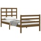 vidaXL Estructura cama con cabecero madera maciza marrón miel 90x200cm vidaXL Estructura cama con cabecero madera maciza marrón miel 90x200cm