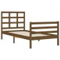 vidaXL Estructura cama con cabecero madera maciza marrón miel 90x200cm vidaXL Estructura cama con cabecero madera maciza marrón miel 90x200cm