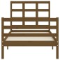 vidaXL Estructura cama con cabecero madera maciza marrón miel 90x200cm vidaXL Estructura cama con cabecero madera maciza marrón miel 90x200cm