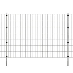 vidaXL Postes de valla 20 uds acero galvanizado plateado 200 cm