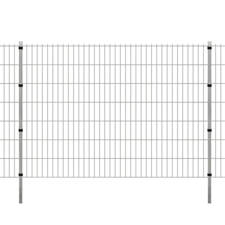 vidaXL Postes de valla 20 uds acero galvanizado plateado 200 cm