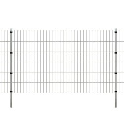 vidaXL Postes de valla 10 uds acero galvanizado plateado 170 cm