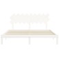 vidaXL Estructura cama de matrimonio con cabecero madera maciza blanco vidaXL Estructura cama de matrimonio con cabecero madera maciza blanco
