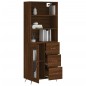 vidaXL Aparador alto madera contrachapada marrón roble 69,5x34x180 cm vidaXL Aparador alto madera contrachapada marrón roble 69,5x34x180 cm