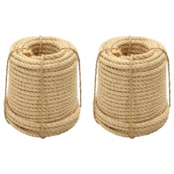 vidaXL Cuerdas de sisal 2 uds 12 mm 250 m