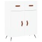 vidaXL Aparador alto madera contrachapada blanco 69,5x34x180 cm