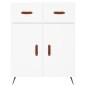 vidaXL Aparador alto madera contrachapada blanco 69,5x34x180 cm