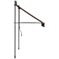 vidaXL Toldo manual retráctil con LED naranja y marrón 150 cm vidaXL Toldo manual retráctil con LED naranja y marrón 150 cm