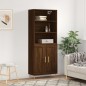 vidaXL Aparador alto madera contrachapada marrón roble 69,5x34x180 cm vidaXL Aparador alto madera contrachapada marrón roble 69,5x34x180 cm