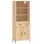 vidaXL Aparador alto madera contrachapada color roble 69,5x34x180 cm vidaXL Aparador alto madera contrachapada color roble 69,5x34x180 cm
