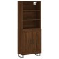 vidaXL Aparador alto madera contrachapada marrón roble 69,5x34x180 cm vidaXL Aparador alto madera contrachapada marrón roble 69,5x34x180 cm