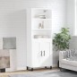 vidaXL Aparador alto madera contrachapada blanco 69,5x34x180 cm vidaXL Aparador alto madera contrachapada blanco 69,5x34x180 cm