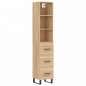 vidaXL Aparador de madera contrachapada roble Sonoma 34,5x34x180 cm vidaXL Aparador de madera contrachapada roble Sonoma 34,5x34x180 cm