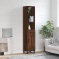vidaXL Aparador alto madera contrachapada roble marrón 34,5x34x180 cm vidaXL Aparador alto madera contrachapada roble marrón 34,5x34x180 cm