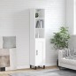 vidaXL Aparador alto madera contrachapada blanco 34,5x34x180 cm vidaXL Aparador alto madera contrachapada blanco 34,5x34x180 cm
