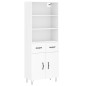 vidaXL Aparador alto madera contrachapada blanco 69,5x34x180 cm vidaXL Aparador alto madera contrachapada blanco 69,5x34x180 cm