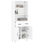 vidaXL Aparador alto madera contrachapada blanco 69,5x34x180 cm vidaXL Aparador alto madera contrachapada blanco 69,5x34x180 cm