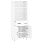 vidaXL Aparador alto madera contrachapada blanco 69,5x34x180 cm vidaXL Aparador alto madera contrachapada blanco 69,5x34x180 cm