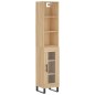 vidaXL Aparador de madera contrachapada roble Sonoma 34,5x34x180 cm vidaXL Aparador de madera contrachapada roble Sonoma 34,5x34x180 cm