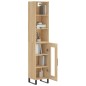 vidaXL Aparador de madera contrachapada roble Sonoma 34,5x34x180 cm vidaXL Aparador de madera contrachapada roble Sonoma 34,5x34x180 cm
