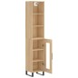 vidaXL Aparador de madera contrachapada roble Sonoma 34,5x34x180 cm vidaXL Aparador de madera contrachapada roble Sonoma 34,5x34x180 cm