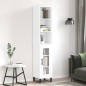 vidaXL Aparador alto madera contrachapada blanco 34,5x34x180 cm