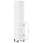 vidaXL Aparador alto madera contrachapada blanco 34,5x34x180 cm