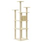 vidaXL Rascador para gatos con postes de sisal crema 171 cm vidaXL Rascador para gatos con postes de sisal crema 171 cm