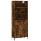vidaXL Aparador alto madera contrachapada roble ahumado 69,5x34x180 cm vidaXL Aparador alto madera contrachapada roble ahumado 69,5x34x180 cm