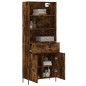 vidaXL Aparador alto madera contrachapada roble ahumado 69,5x34x180 cm vidaXL Aparador alto madera contrachapada roble ahumado 69,5x34x180 cm