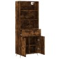 vidaXL Aparador alto madera contrachapada roble ahumado 69,5x34x180 cm vidaXL Aparador alto madera contrachapada roble ahumado 69,5x34x180 cm