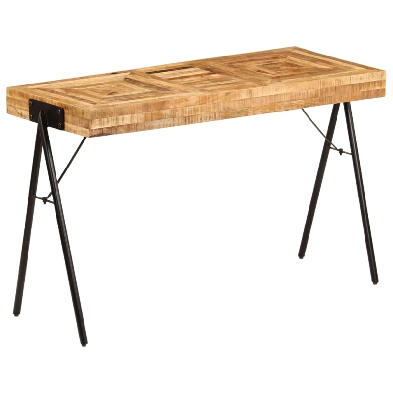 vidaXL Mesa de escritorio de madera maciza de mango 118x50x75 cm