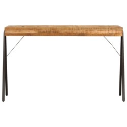 vidaXL Mesa de escritorio de madera maciza de mango 118x50x75 cm