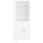 vidaXL Aparador alto madera contrachapada blanco brillo 69,5x34x180 cm vidaXL Aparador alto madera contrachapada blanco brillo 69,5x34x180 cm