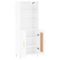 vidaXL Aparador alto madera contrachapada blanco brillo 69,5x34x180 cm vidaXL Aparador alto madera contrachapada blanco brillo 69,5x34x180 cm