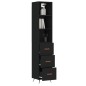 vidaXL Aparador de madera contrachapada negro 34,5x34x180 cm vidaXL Aparador de madera contrachapada negro 34,5x34x180 cm