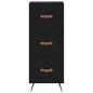 vidaXL Aparador de madera contrachapada negro 34,5x34x180 cm vidaXL Aparador de madera contrachapada negro 34,5x34x180 cm