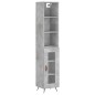 vidaXL Aparador de madera contrachapada gris hormigón 34,5x34x180 cm vidaXL Aparador de madera contrachapada gris hormigón 34,5x34x180 cm