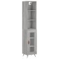 vidaXL Aparador alto madera contrachapada gris Sonoma 34,5x34x180 cm vidaXL Aparador alto madera contrachapada gris Sonoma 34,5x34x180 cm