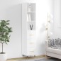 vidaXL Aparador alto madera contrachapada blanco brillo 34,5x34x180 cm vidaXL Aparador alto madera contrachapada blanco brillo 34,5x34x180 cm