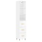 vidaXL Aparador alto madera contrachapada blanco brillo 34,5x34x180 cm vidaXL Aparador alto madera contrachapada blanco brillo 34,5x34x180 cm