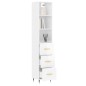 vidaXL Aparador alto madera contrachapada blanco brillo 34,5x34x180 cm vidaXL Aparador alto madera contrachapada blanco brillo 34,5x34x180 cm