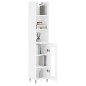 vidaXL Aparador alto madera contrachapada blanco brillo 34,5x34x180 cm vidaXL Aparador alto madera contrachapada blanco brillo 34,5x34x180 cm