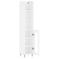 vidaXL Aparador alto madera contrachapada blanco brillo 34,5x34x180 cm vidaXL Aparador alto madera contrachapada blanco brillo 34,5x34x180 cm