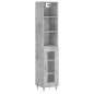 vidaXL Aparador de madera contrachapada gris hormigón 34,5x34x180 cm vidaXL Aparador de madera contrachapada gris hormigón 34,5x34x180 cm