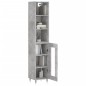 vidaXL Aparador de madera contrachapada gris hormigón 34,5x34x180 cm vidaXL Aparador de madera contrachapada gris hormigón 34,5x34x180 cm