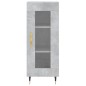vidaXL Aparador de madera contrachapada gris hormigón 34,5x34x180 cm vidaXL Aparador de madera contrachapada gris hormigón 34,5x34x180 cm
