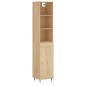 vidaXL Aparador de madera contrachapada roble Sonoma 34,5x34x180 cm vidaXL Aparador de madera contrachapada roble Sonoma 34,5x34x180 cm
