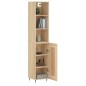 vidaXL Aparador de madera contrachapada roble Sonoma 34,5x34x180 cm vidaXL Aparador de madera contrachapada roble Sonoma 34,5x34x180 cm