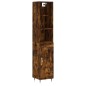 vidaXL Aparador de madera contrachapada roble ahumado 34,5x34x180 cm vidaXL Aparador de madera contrachapada roble ahumado 34,5x34x180 cm
